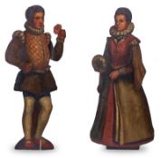 Paar Silhouettenfiguren "Dummy boards"