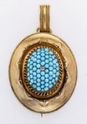 Biedermeier-Brosche/Anhänger  2. Hälfte 19. Jh.