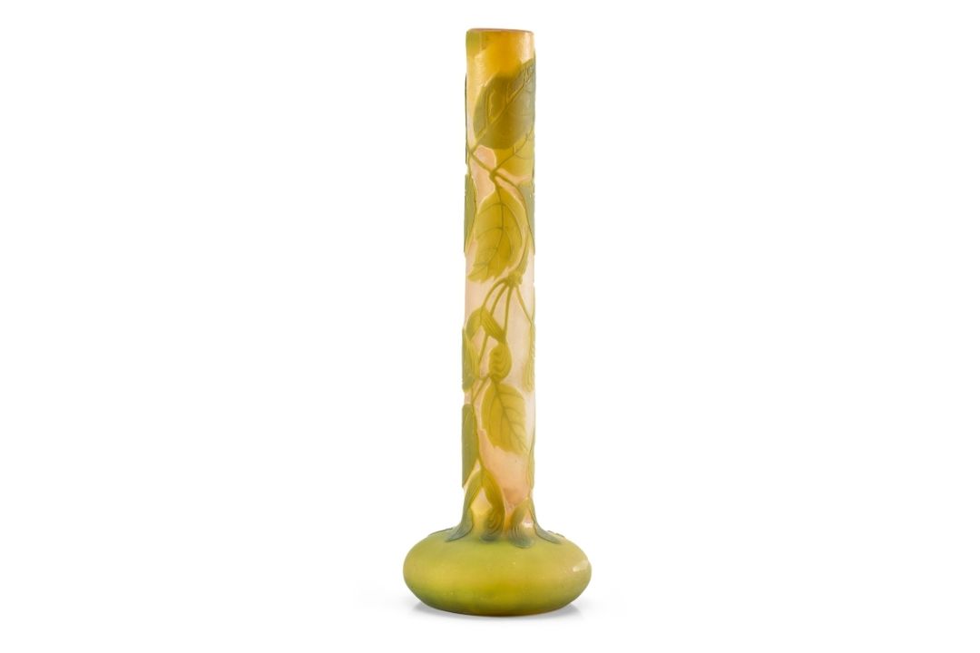 Solifleur-Vase "Ahorn", Jugendstil, Gallé um 1904. - Bild 1 aus 7