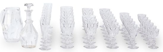 Glas-Garnitur für mind. 6 Pers., Baccarat 2. Hälfte 20. Jh.