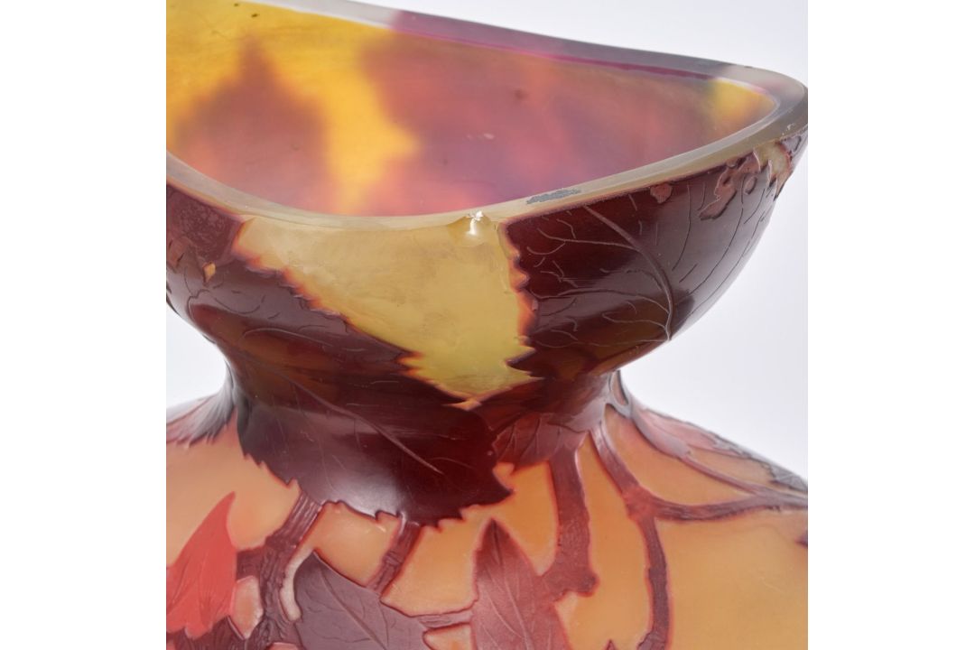 Gr. Vase "Magnolie", Jugendstil, Gallé um 1900. - Bild 5 aus 8