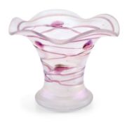 Kelchvase, Jugendstil, wohl von Poschinger um 1900.