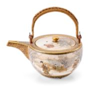 Miniatur-Teekanne, Satsuma, Meji, Japan/ Kyoto um 1890.