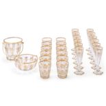 Glas-Garnitur für 12 Pers., Baccarat Ende 20. Jh.