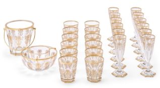 Glas-Garnitur für 12 Pers., Baccarat Ende 20. Jh.