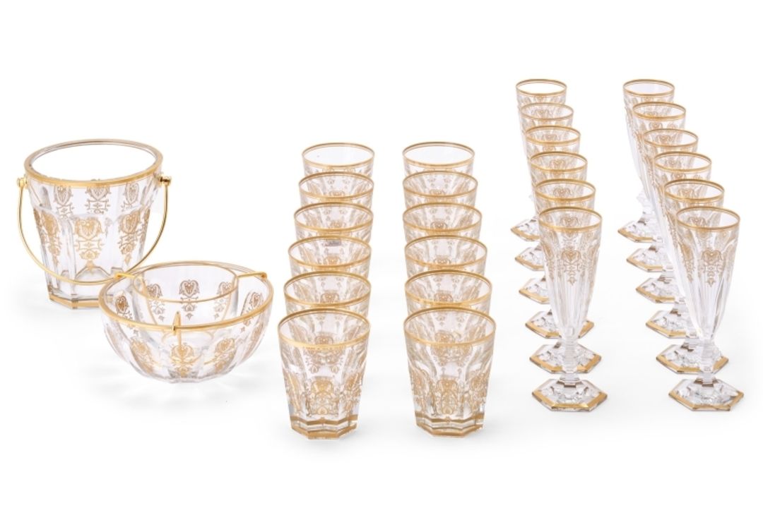 Glas-Garnitur für 12 Pers., Baccarat Ende 20. Jh. - Bild 1 aus 10