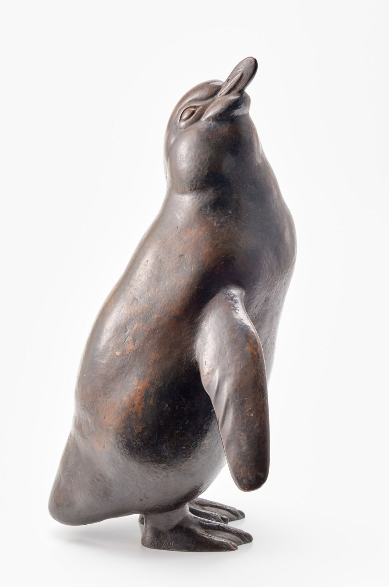 Bronze August Gaul: Pinguin, Kopf nach oben rechts,  wohl nach 1921. - Bild 3 aus 8