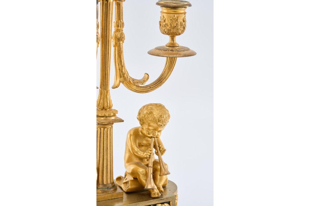 Paar 2-flamm. Leuchter, Louis-XVI.-Stil, 19. Jh. - Bild 7 aus 7