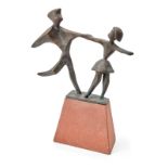 Kl. Bronze Knud Knudsen: Tanzende Kinder, 2. Hälfte 20. Jh.