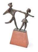 Kl. Bronze Knud Knudsen: Tanzende Kinder, 2. Hälfte 20. Jh.