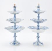 Paar gr. Etagèren, Meissen um 1890.