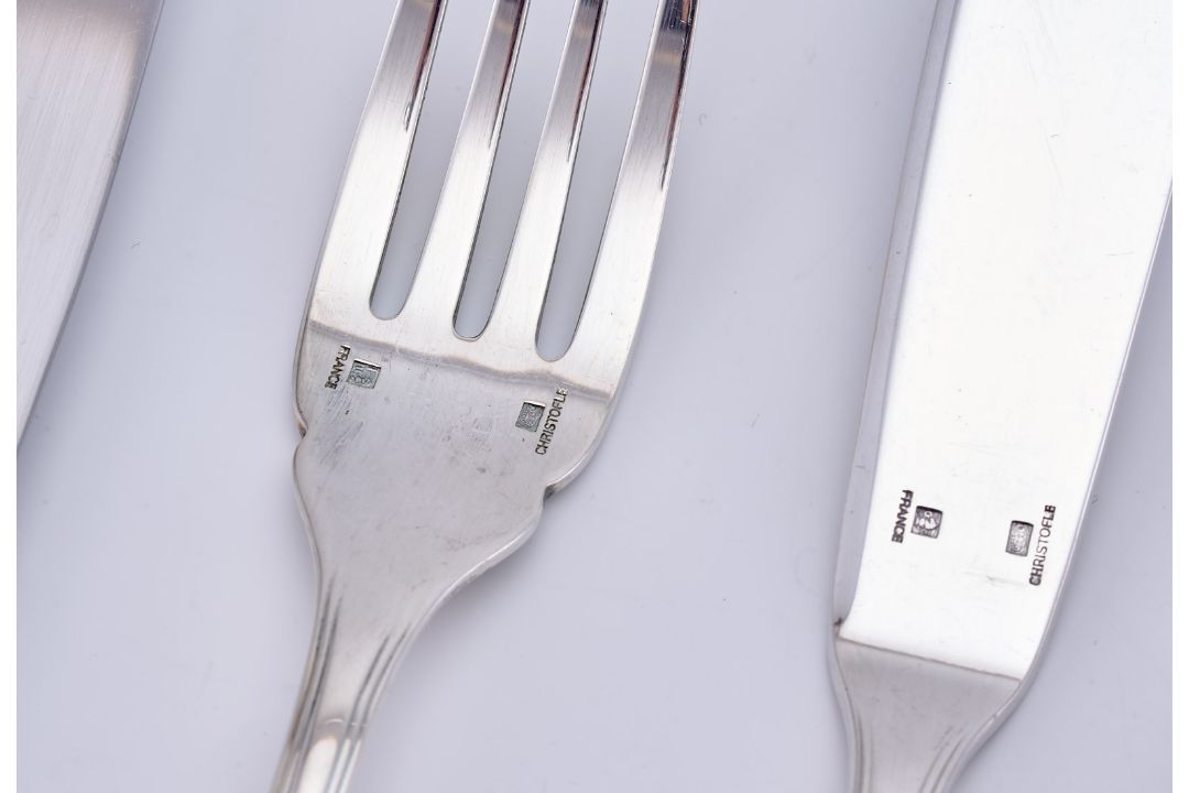 Besteck für 12 Pers., Christofle Ende 20. Jh. - Bild 2 aus 4