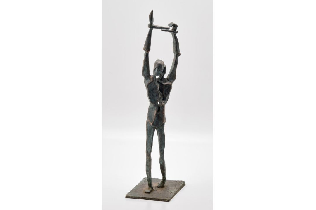 Bronze Knud Knudsen: "Zerrissener", 2. Hälfte 20. Jh. - Bild 2 aus 7