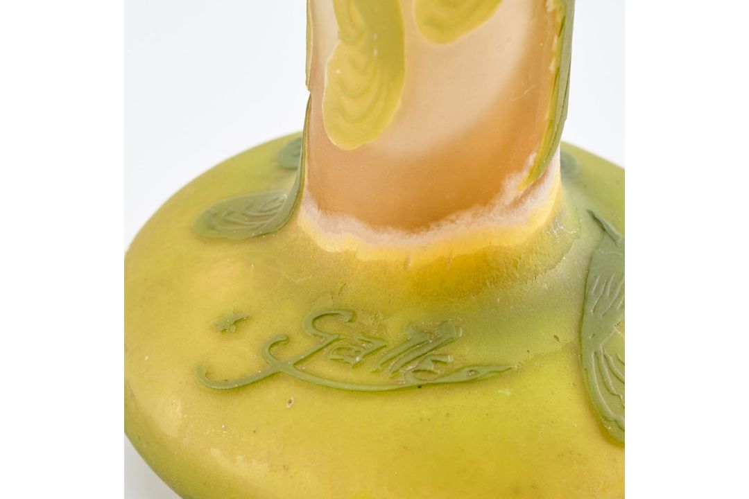 Solifleur-Vase "Ahorn", Jugendstil, Gallé um 1904. - Bild 6 aus 7