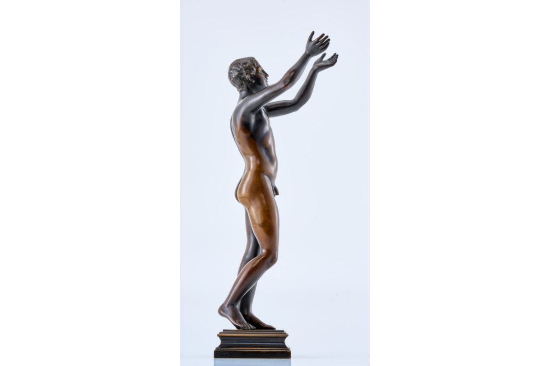 Kl. Bronze nach antikem Vorbild: Sonnenanbeter, um 1900. - Bild 7 aus 11