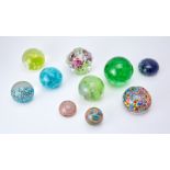 Konvolut versch. Paperweights, Italien und Deutschland 2. Hälfte 20. Jh.