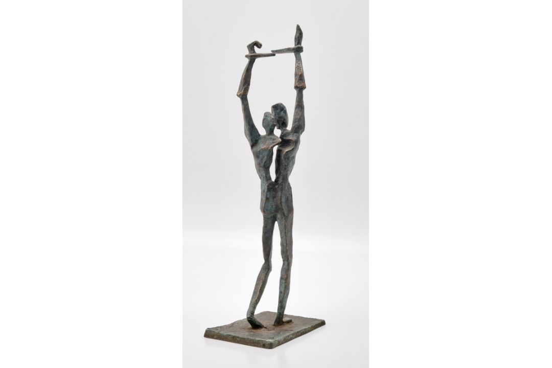 Bronze Knud Knudsen: "Zerrissener", 2. Hälfte 20. Jh. - Bild 3 aus 7