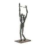 Bronze Knud Knudsen: "Zerrissener", 2. Hälfte 20. Jh.