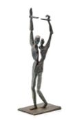 Bronze Knud Knudsen: "Zerrissener", 2. Hälfte 20. Jh.