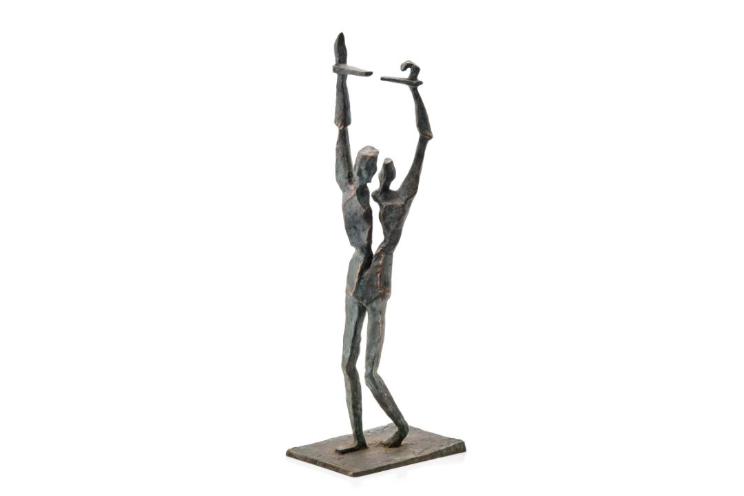 Bronze Knud Knudsen: "Zerrissener", 2. Hälfte 20. Jh. - Bild 1 aus 7
