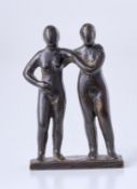 Kl. Bronze Willi Schmidt: Zwei Frauenakte, um 1990.