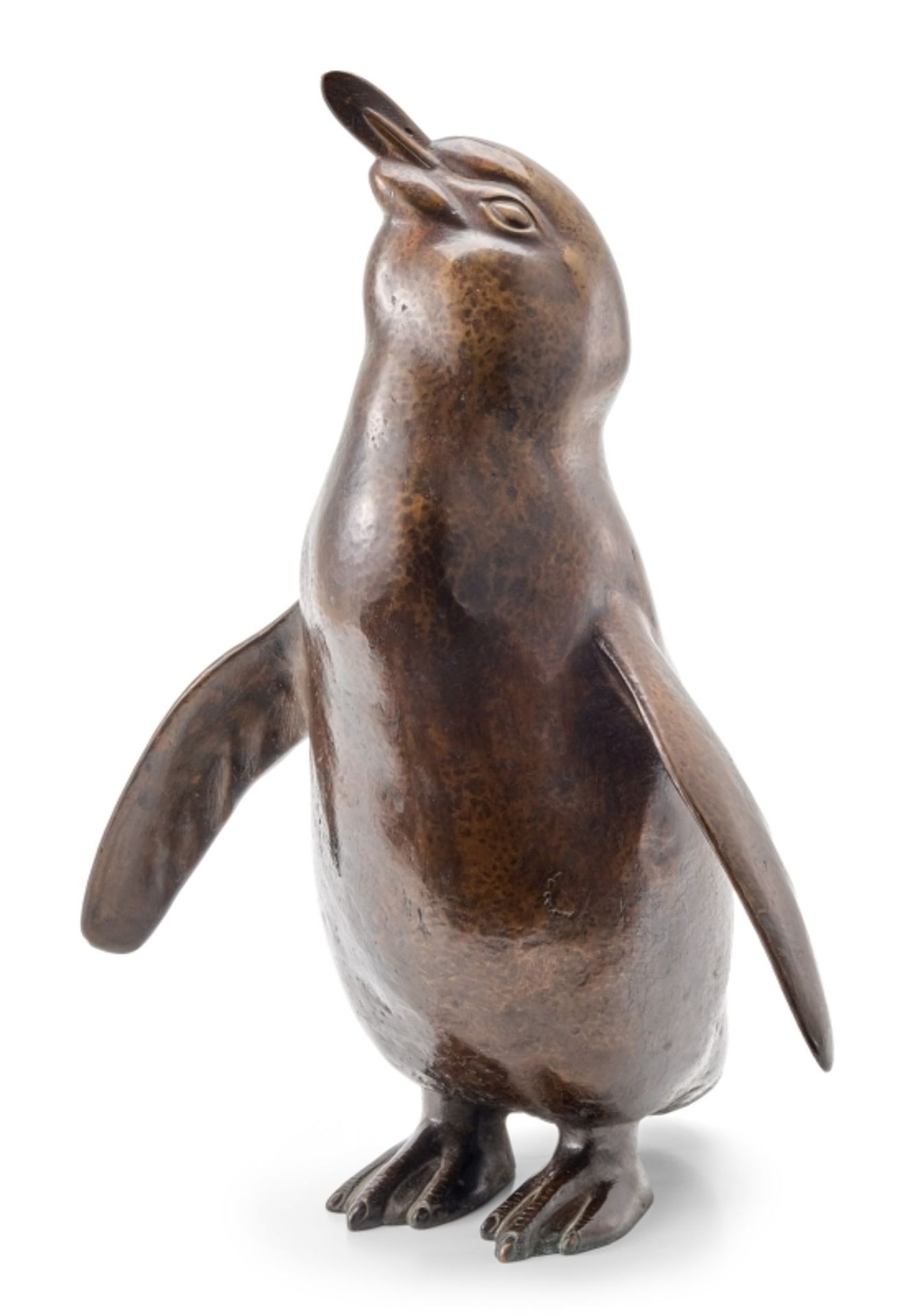 Bronze August Gaul: Pinguin, Kopf nach oben rechts,  wohl nach 1921.