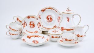 Kaffee-Service für 5 Pers., Meissen um 1970.
