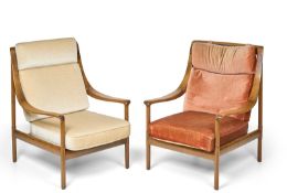 Paar gr. Armlehnsessel im Dänischen Stil, wohl Walter Knoll 1960-70er Jahre