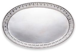 Ovales Tablett, Klassizismus, Augsburg um 1795-97.