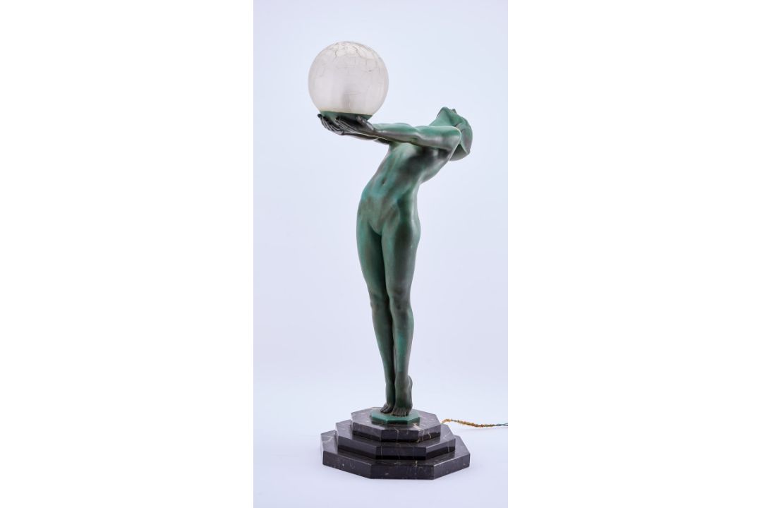 Art-Deco-Stil-Figurenlampe nach Max Le Verriers "Clarté" - Bild 3 aus 7