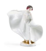 Tänzerin Lo�e Fuller, Jugendstil, Meissen um 1915.