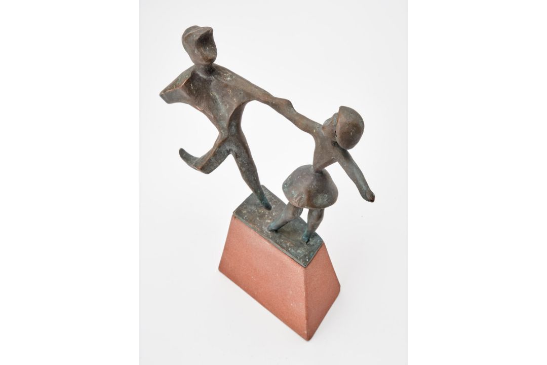 Kl. Bronze Knud Knudsen: Tanzende Kinder, 2. Hälfte 20. Jh. - Bild 4 aus 7