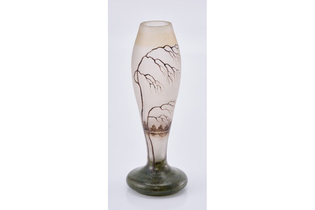 Kl. Vase "Flußlandschaft", Muller Frères nach 1910. - Bild 2 aus 5