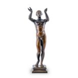 Kl. Bronze nach antikem Vorbild: Sonnenanbeter, um 1900.