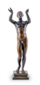 Kl. Bronze nach antikem Vorbild: Sonnenanbeter, um 1900.