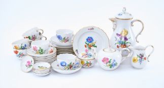 Kaffee-Service für 8 Pers., Meissen um 1980.