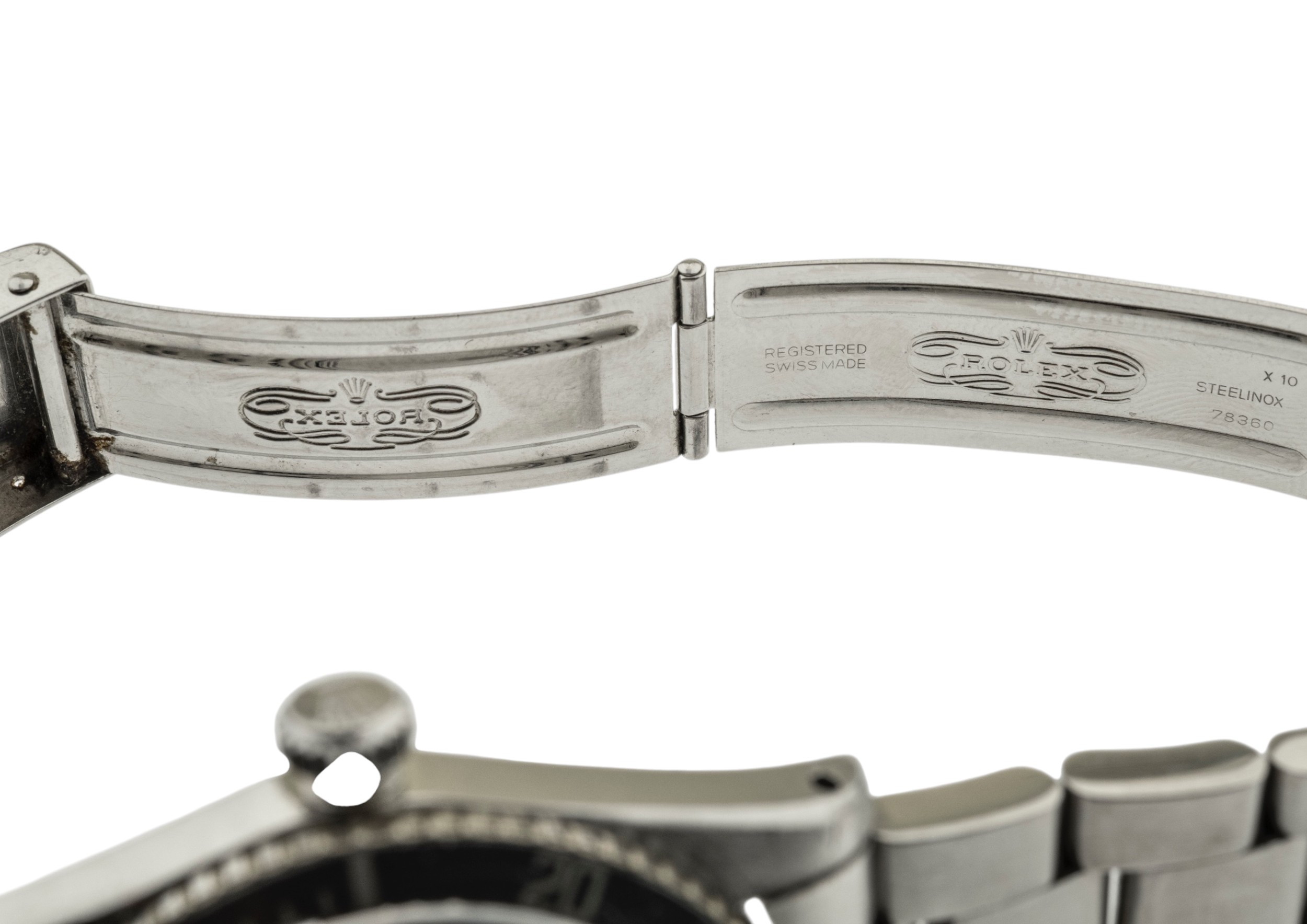 ROLEX: A STEEL SUBMARINER (NO DATE) WRISTWATCH Ref 5508, case No 180334; dial signed Rolex Oyster - Image 4 of 12