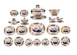 A DAVENPORT 'IMARI' DINNER SERVICE comprising a large tureen and stand, two other tureens, an open