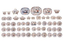 A MINTON 'AMHERST JAPAN' STONE CHINA DINNER SERVICE comprising three large meat plates, two tureens,