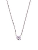 A DIAMOND SINGLE STONE PENDANT