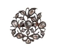 AN ANTIQUE AND LATER DIAMOND PANEL DRESS RING