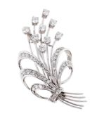 A DIAMOND SPRAY BROOCH