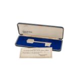 A CASED SILVER COMMEMORATIVE KEY
