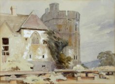 HARRY JOHN JOHNSON (BRITISH 1826-1884), A VIEW OF THE SOUTH TOWER OF STOKESAY CASTLE