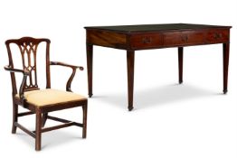 A GEORGE III MAHOGANY WRITING TABLE ENGLISH, CIRCA 1800