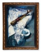 λ RENZO VESPIGNANI (ITALIAN 1924-2001), NATURA MORTA CON PESCARE