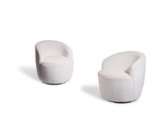 A PAIR OF TUB CHAIRS, MODERN