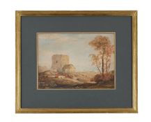 ANTHONY VANDYKE COPLEY FIELDING (BRITISH 1787-1855), LANDSCAPE WITH RUINED TOWER