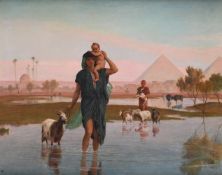 FREDERICK GOODALL (BRITISH 1822-1904), THE FLOOD WATER OF THE NILE