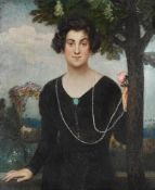 EDUARD VEITH (AUSTRIAN 1856-1925), THREE QUARTER LENGTH PORTRAIT OF JULIA KAI